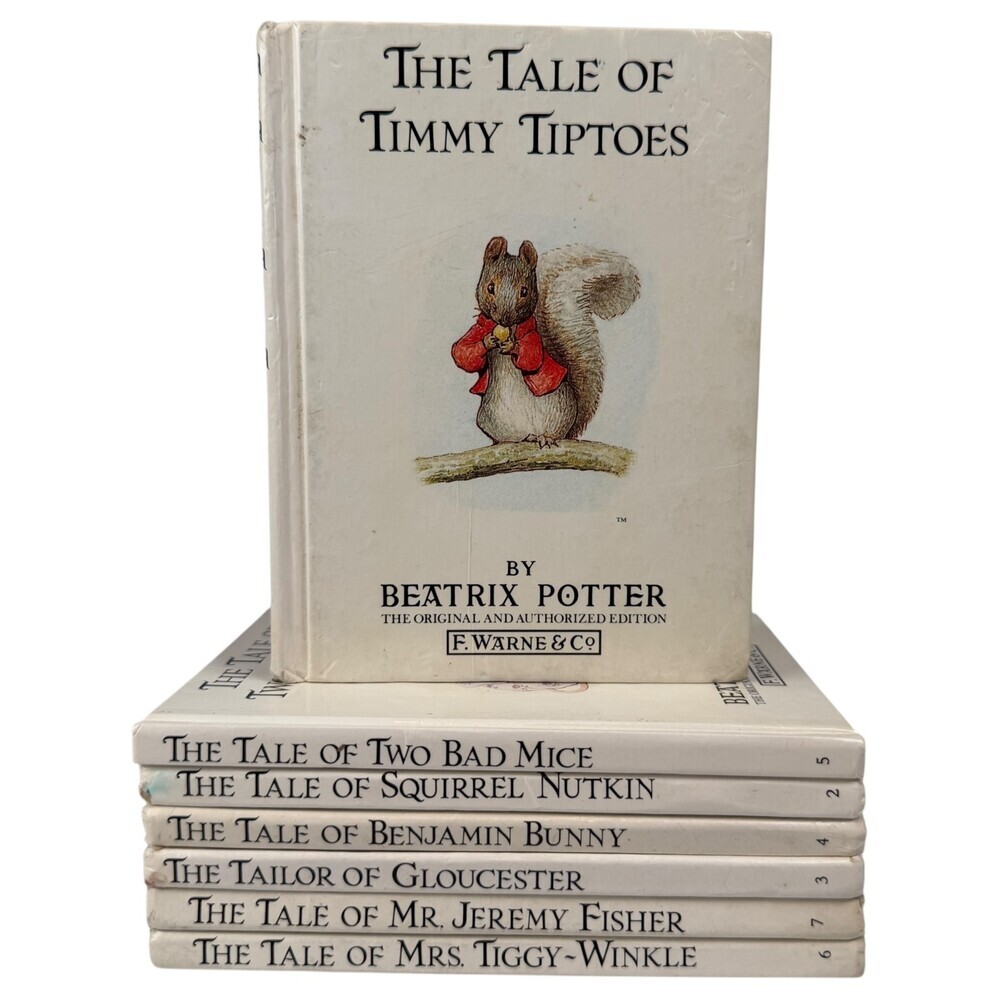 Beatrix Potter Tale Timmy Tiptoes & Other Assorted Children’s Book 7pc Hardcover
